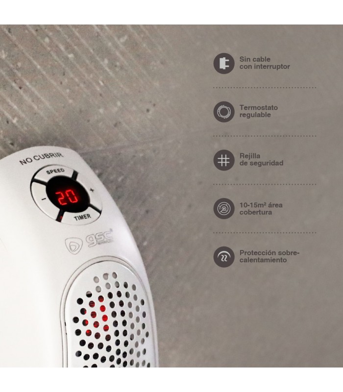 Mini Calefactor BARDEI 400W Blanco