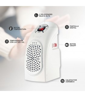 Mini Calefactor BARDEI 400W Blanco