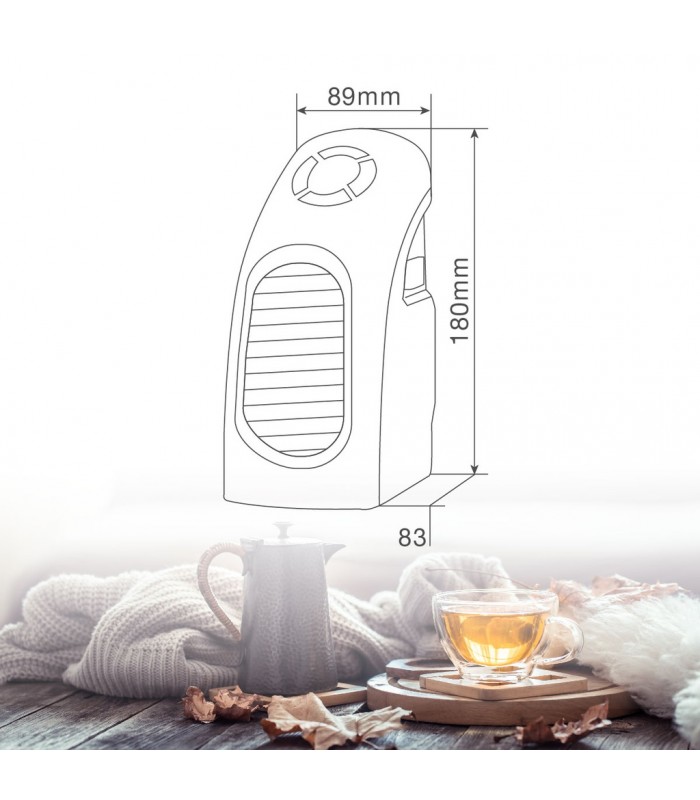 Mini Calefactor BARDEI 400W Blanco