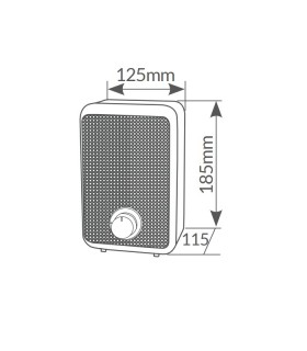 Mini Calefactor Vertical MAWA 600W Blanco