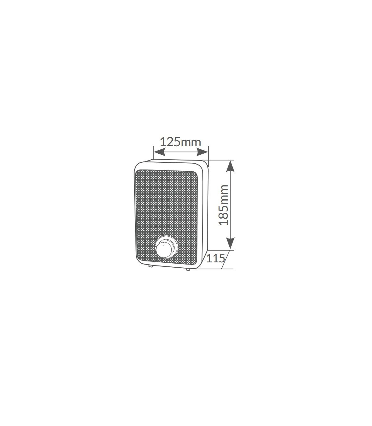 Mini Calefactor Vertical MAWA 600W Blanco