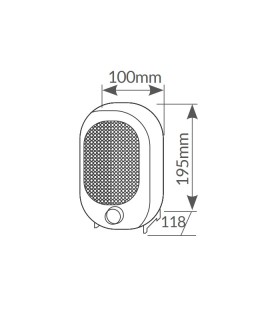 Mini Calefactor Vertical KASBA 600W Blanco