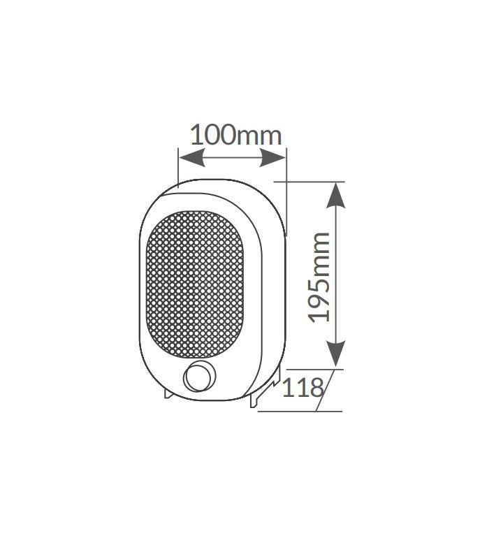 Mini Calefactor Vertical KASBA 600W Blanco