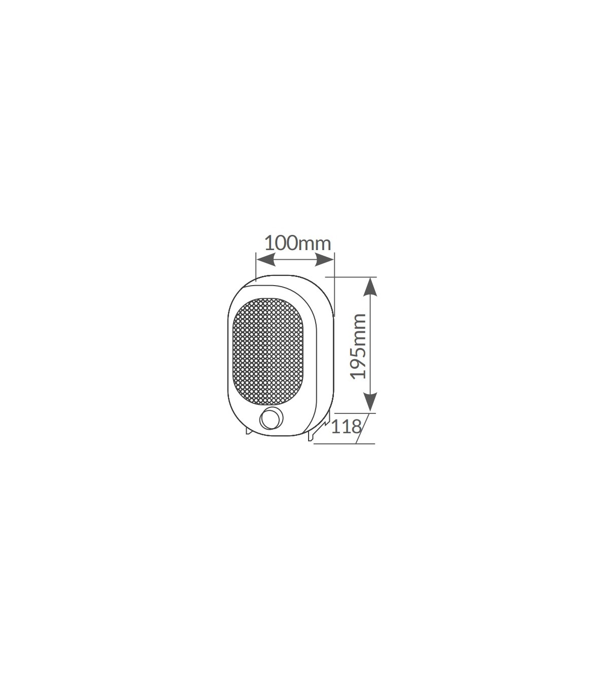 Mini Calefactor Vertical KASBA 600W Blanco