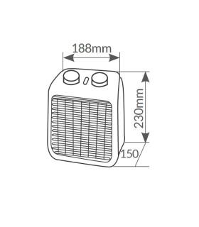 Calefactor Vertical TENAF 2000W Negro