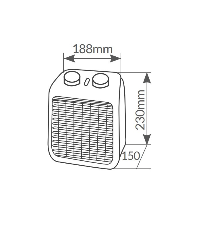 Calefactor Vertical TENAF 2000W Negro