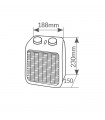 Calefactor Vertical TENAF 2000W Negro