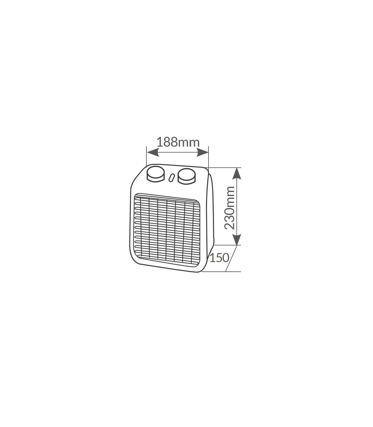 Calefactor Vertical TENAF 2000W Negro