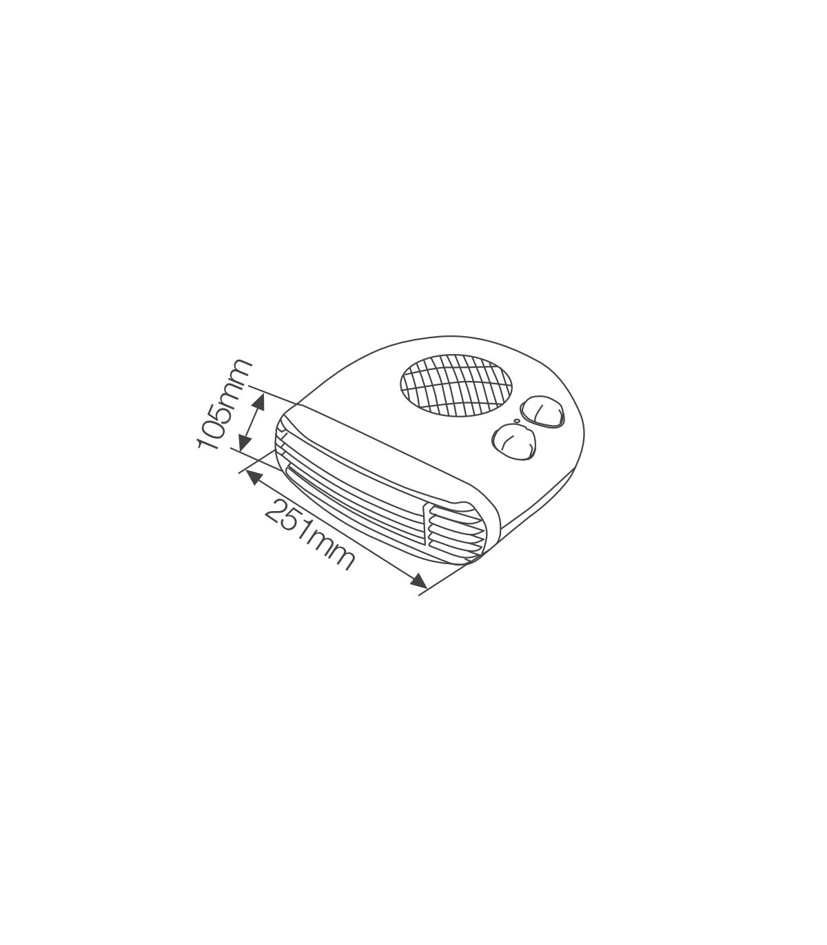 Calefactor De Suelo Horizontal BESAH 2000W Blanco