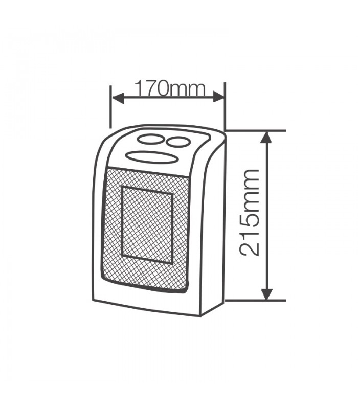 Calefactor Vertical Ceramico SAUTE 1500W Negro/Gris