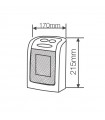Calefactor Vertical Ceramico SAUTE 1500W Negro/Gris
