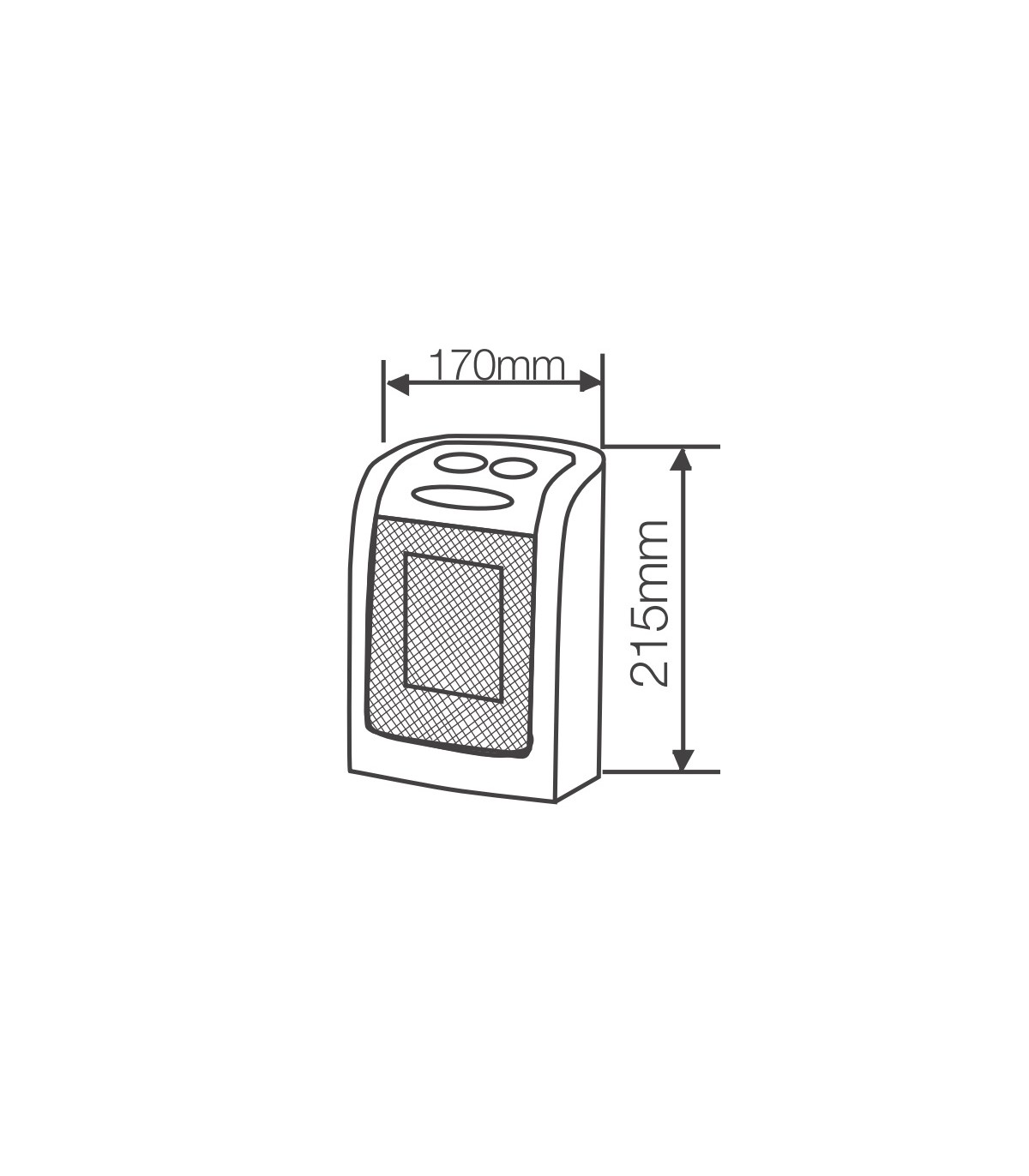 Calefactor Vertical Ceramico SAUTE 1500W Negro/Gris