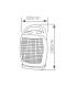 Calefactor Vertical Giratorio Ceramico PRATA 1500W Gris/Negro