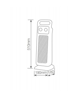 Calefactor Vertical Giratorio Ceramico ANDAZA 2000W Blanco/Gris