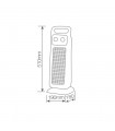 Calefactor Vertical Giratorio Ceramico ANDAZA 2000W Blanco/Gris