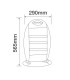 Estufa Halógena Giratoria BEKITRO Máx. 1200W