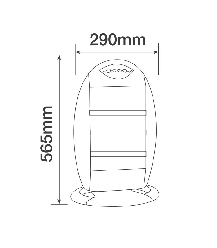 Estufa Halógena Giratoria BEKITRO Máx. 1200W