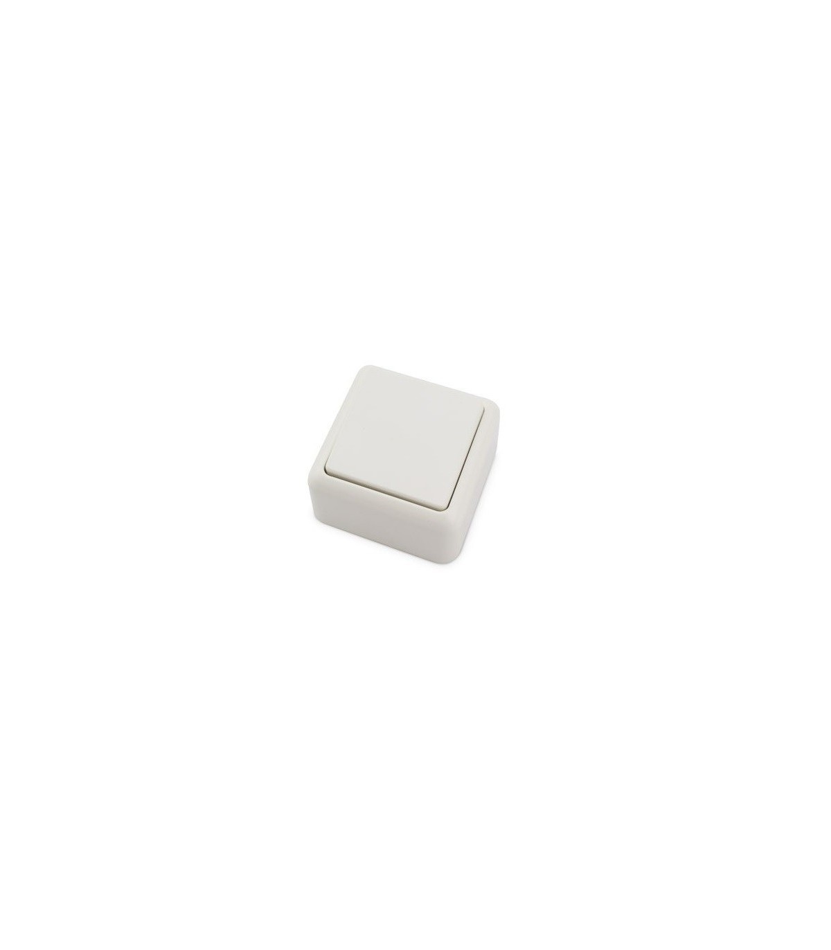 Interruptor Superficie Blanco 65x65mm 10A 250V