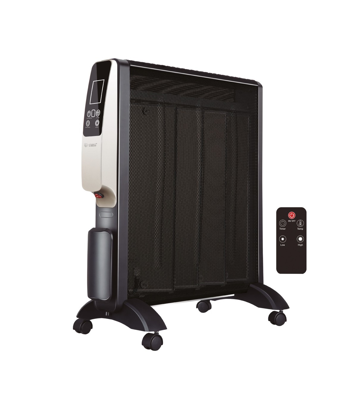 Radiador de Mica TARCOLA con mando 2000W Negro