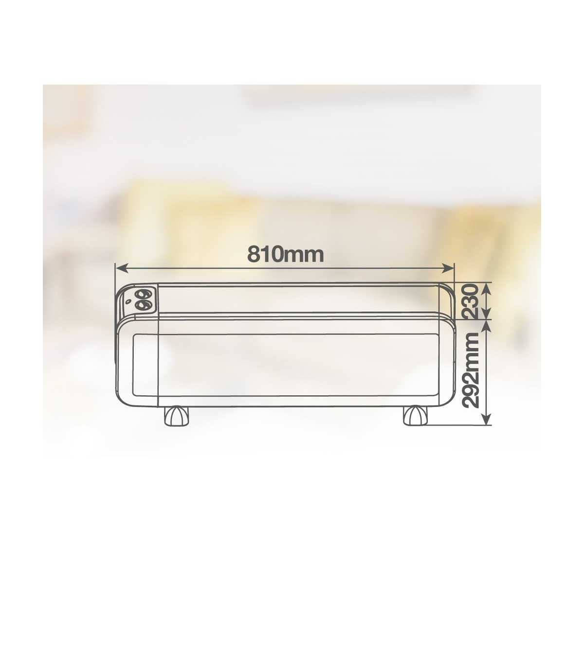 Radiador de Mica BELOAH 2000W Blanco