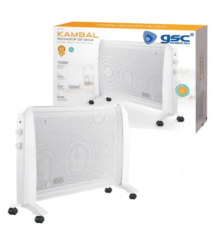 Radiador de Mica KAMBAL 1500W Blanco