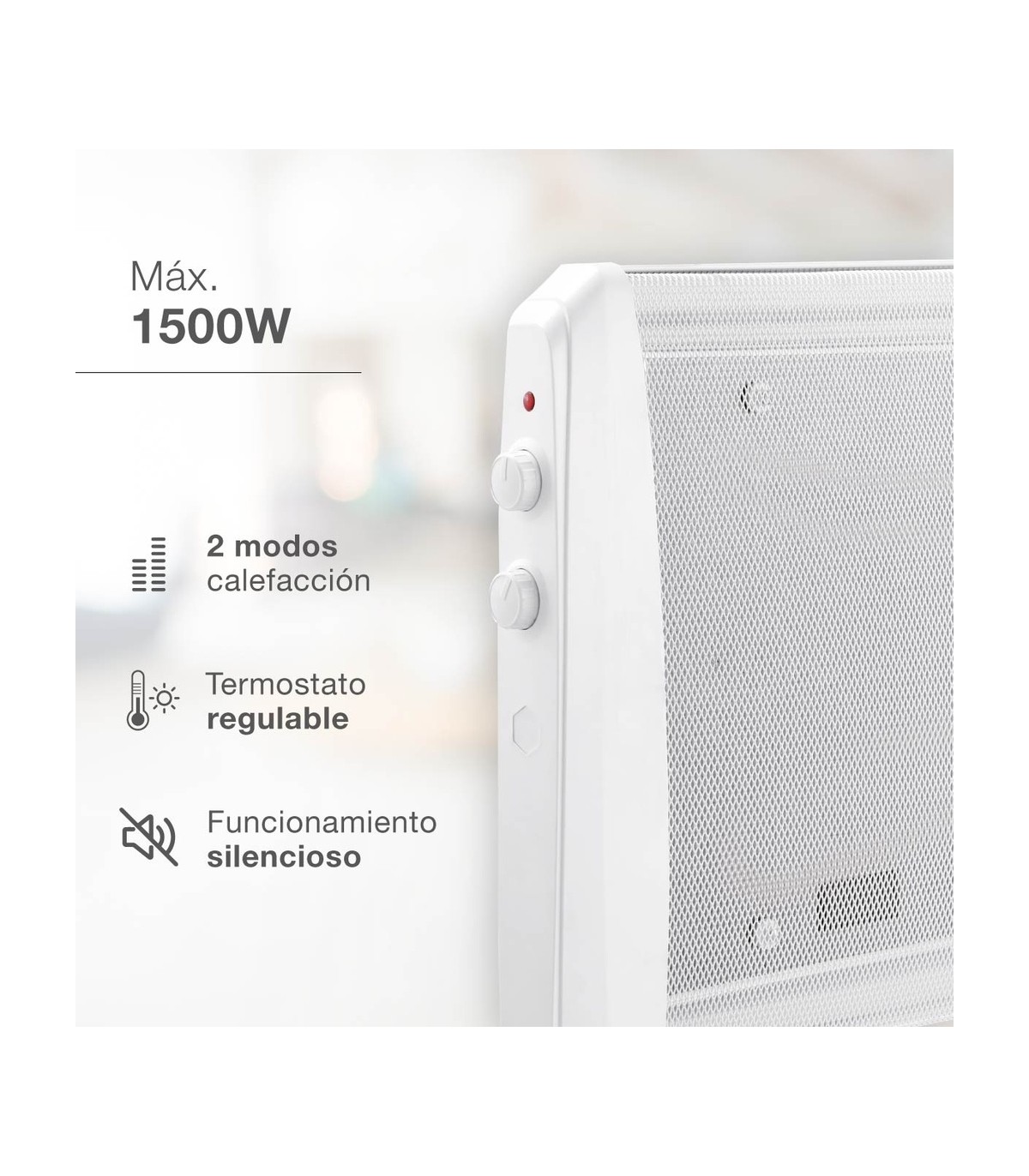 Radiador de Mica KAMBAL 1500W Blanco