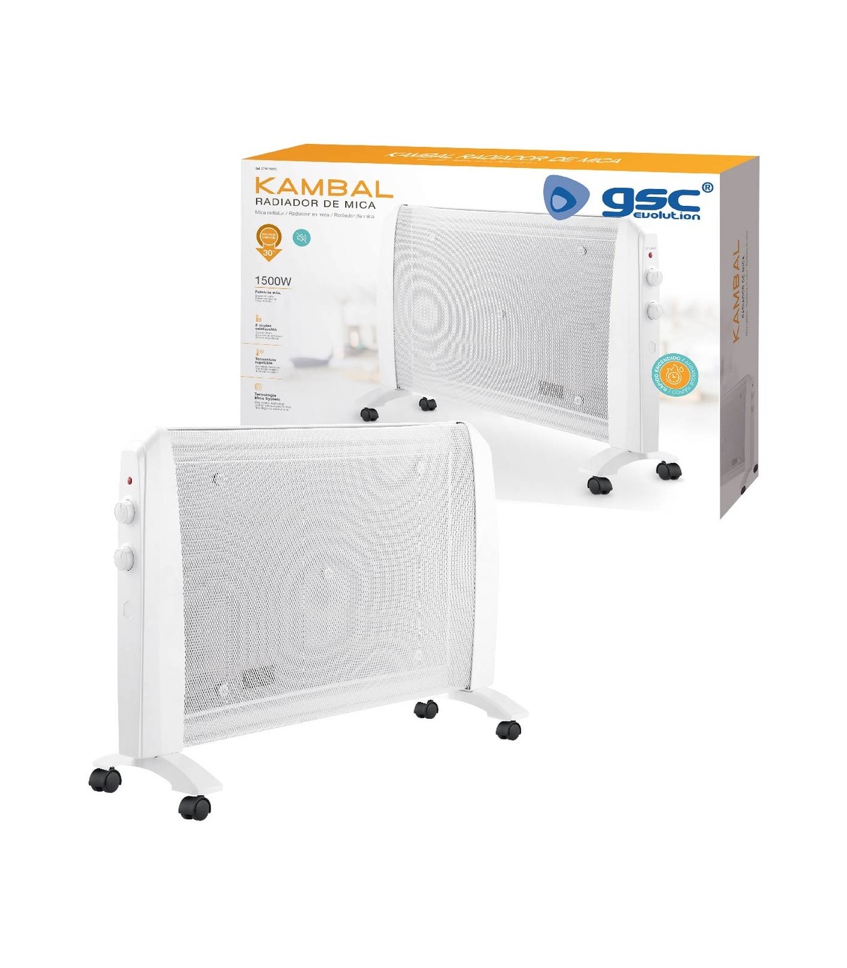 Radiador de Mica KAMBAL 2000W Blanco