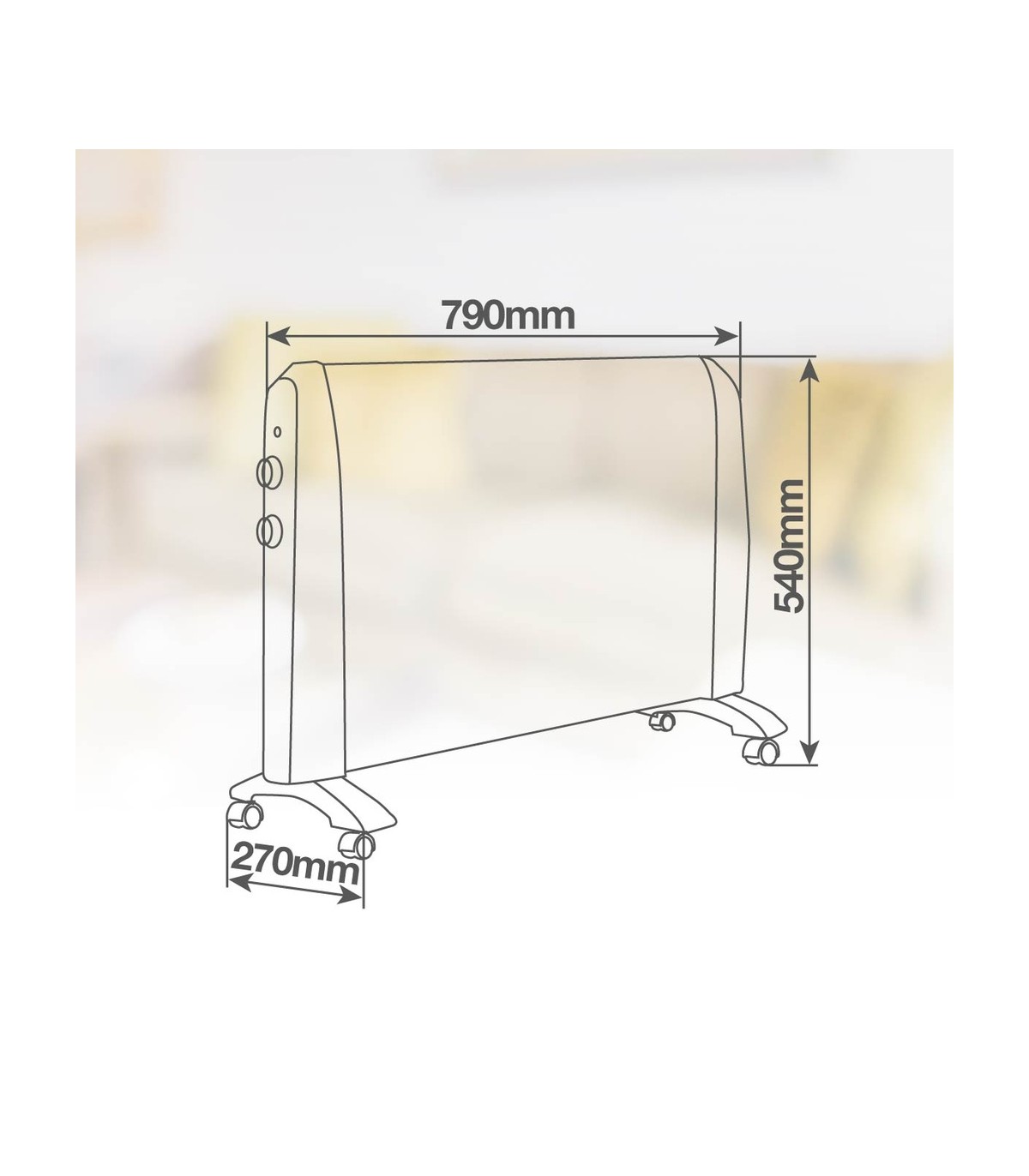 Radiador de Mica KAMBAL 2000W Blanco