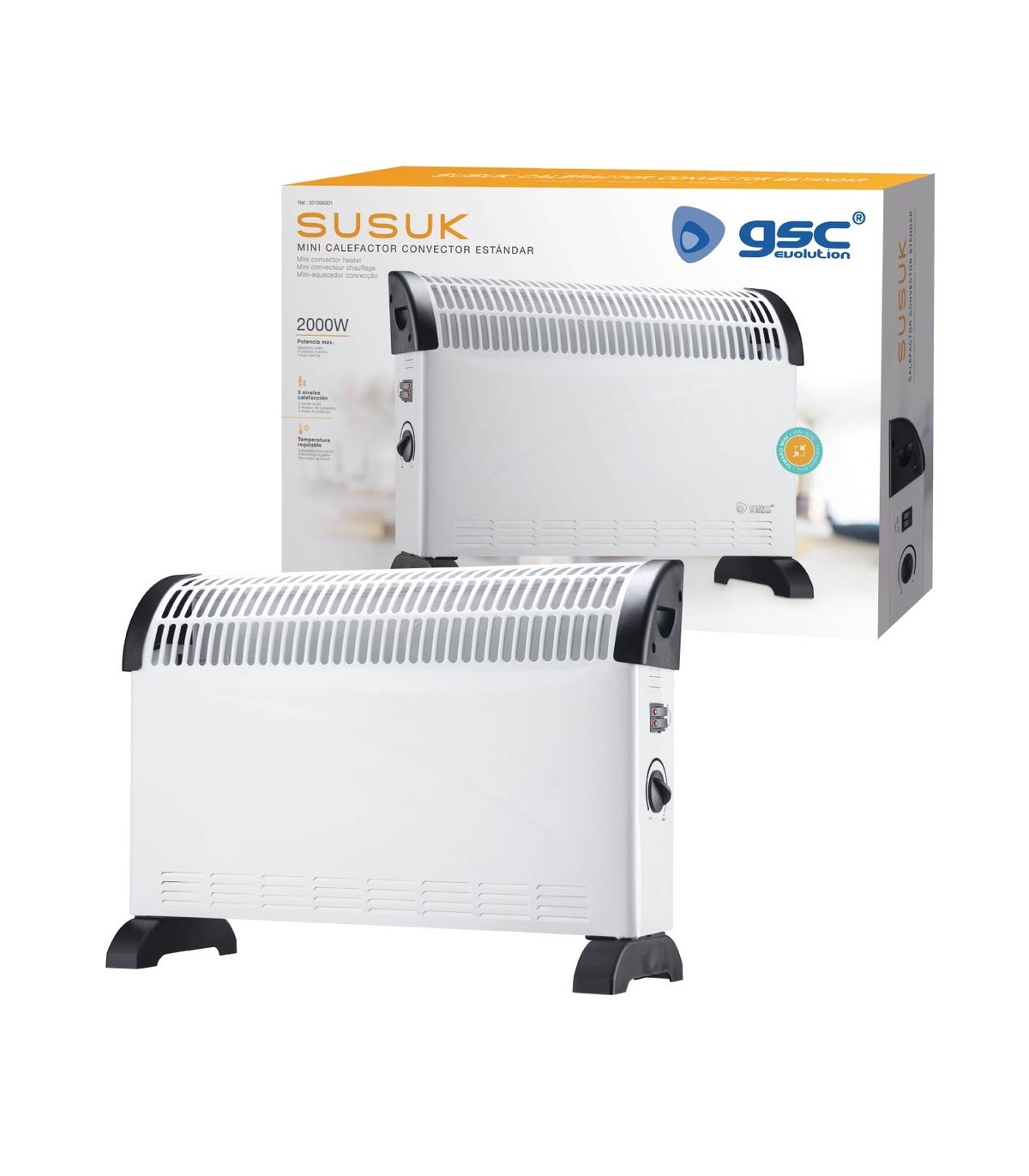 Calefactor Convector Mini SUSUK Blanco 2000W