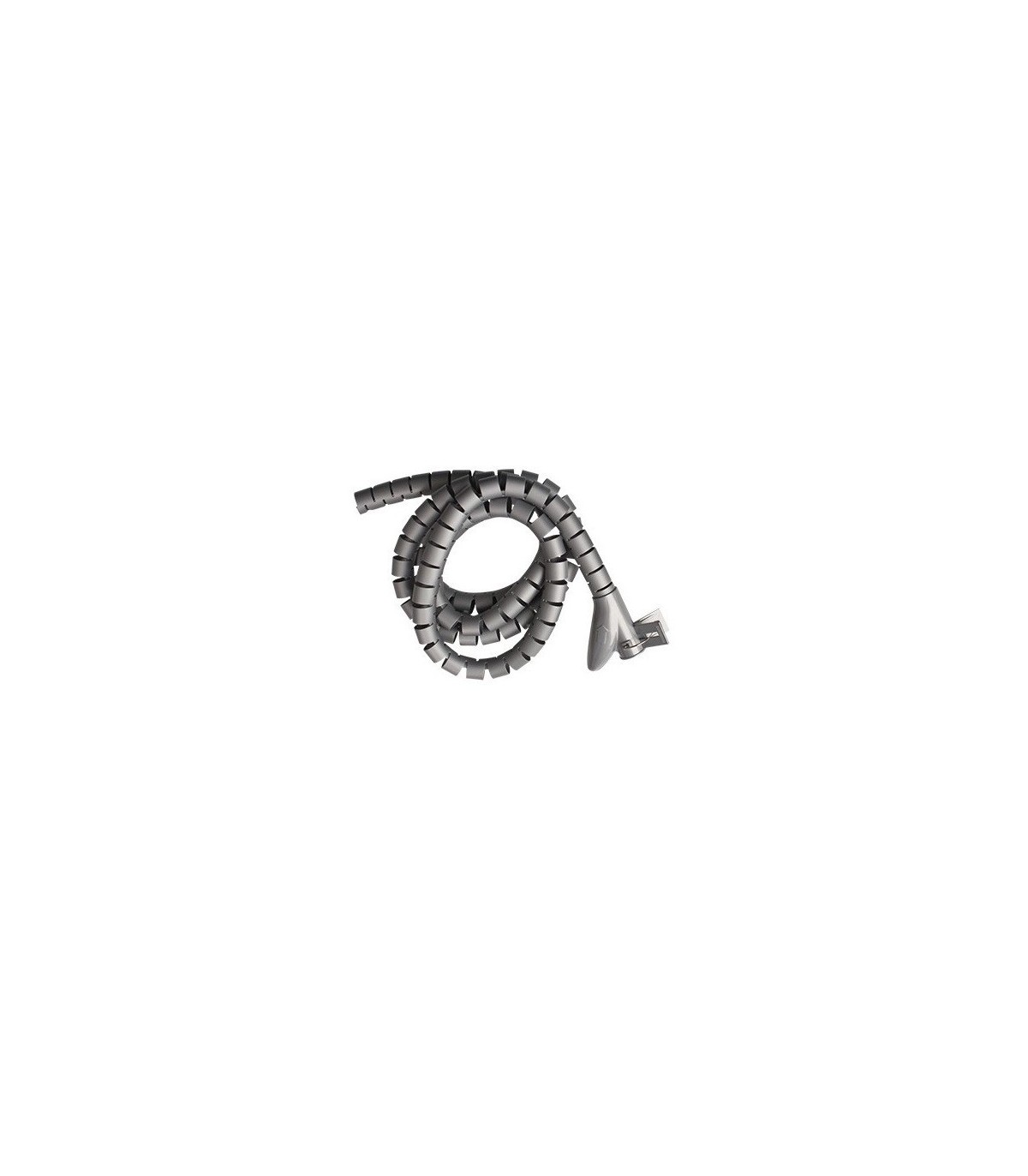 Organizador de cables 25mm 2.5M Helicoidal Gris Mate