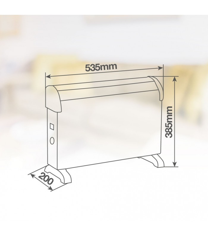 Calefactor Convector Mini SUSUK Blanco 2000W