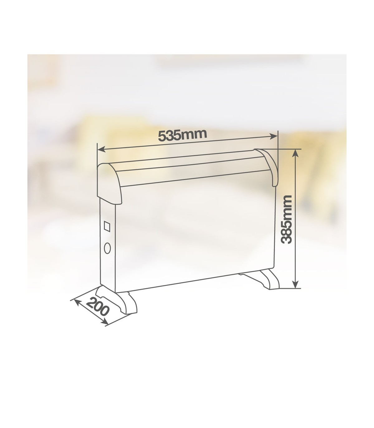Calefactor Convector Mini SUSUK Blanco 2000W