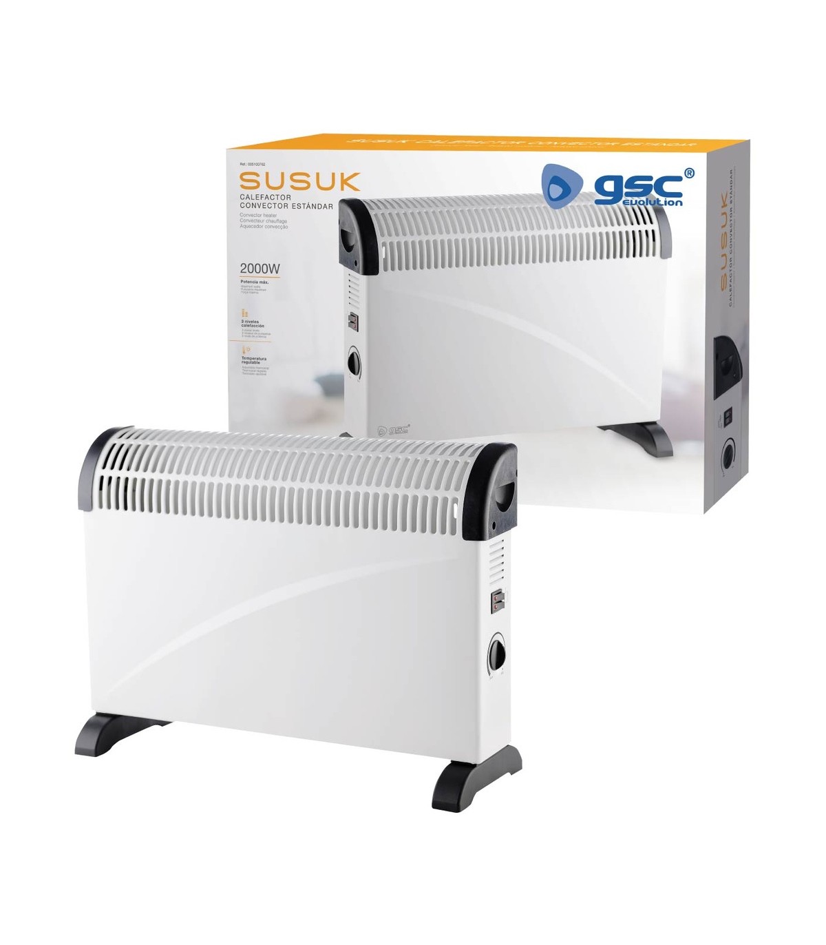 Calefactor Convector Estándar SUSUK Blanco 2000W
