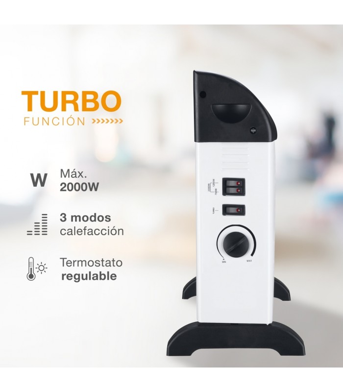 Calefactor Convector Turbo SUSUK Blanco 2000W
