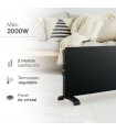 Radiador Convector de cristal ZANTHUS Negro 2000W