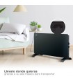 Radiador Convector de cristal ZANTHUS Negro 2000W