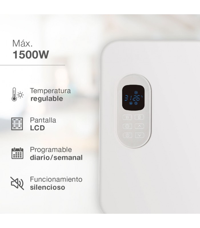 Radiador Convector Digital WIFI BETONG Blanco 1500W