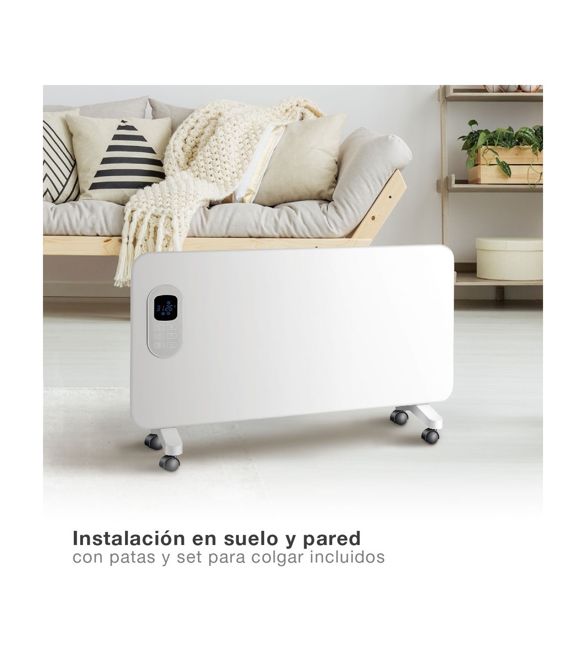 Radiador Convector Digital WIFI BETONG Blanco 1500W