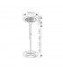 Estufa De Cuarzo De Exterior Con Soporte BEHARA 2200W