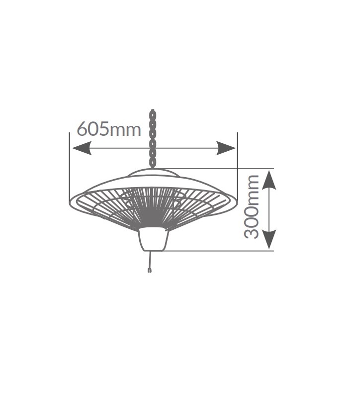 Estufa Halógena Exterior MANDOR Max. 2000W