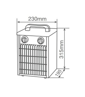 Calefactor Industrial SALIKI Max. 2000W