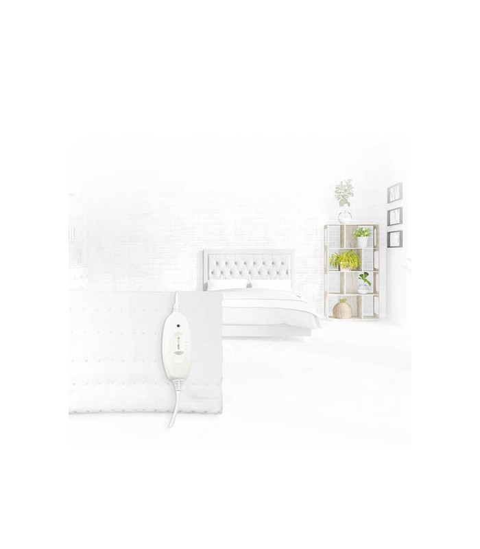 Calentador de cama eléctrico sencillo 150x80cm 60W Blanco