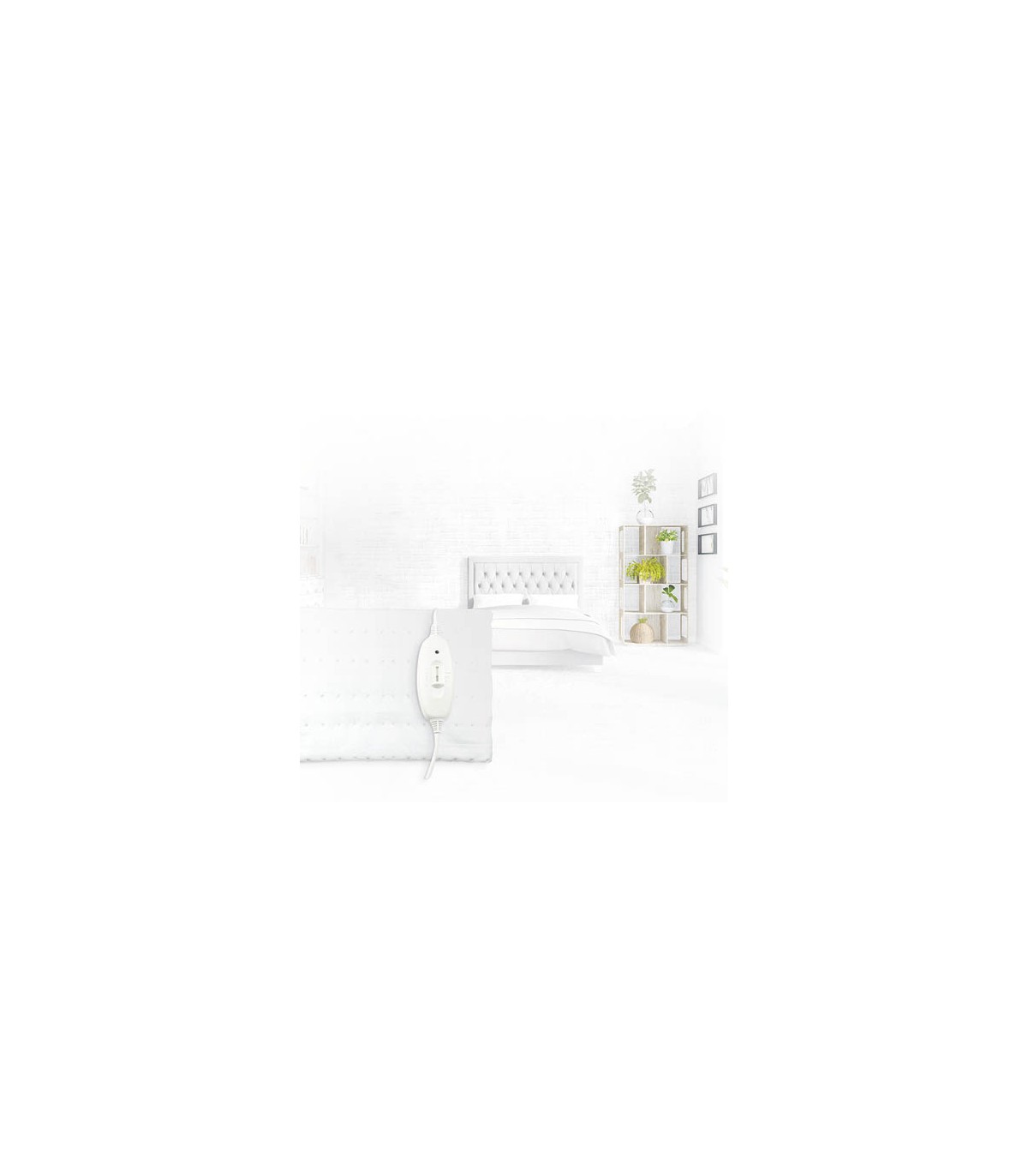 Calentador de cama eléctrico sencillo 150x80cm 60W Blanco