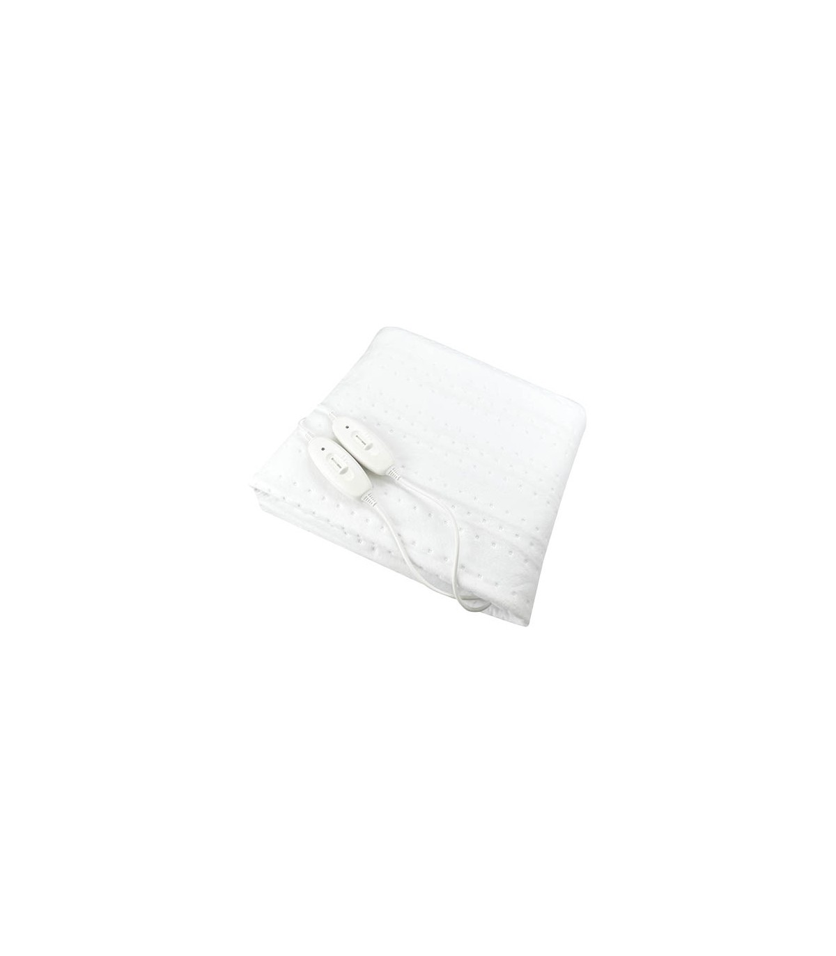 Calentador de cama eléctrico doble 160x140cm 2x60W Blanco