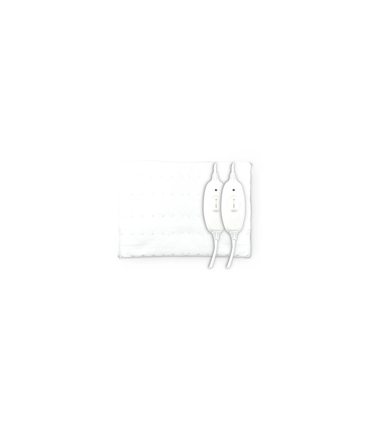 Calentador de cama eléctrico doble 160x140cm 2x60W Blanco