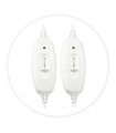 Calentador de cama eléctrico doble 160x140cm 2x60W Blanco