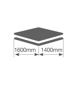 Calentador de cama eléctrico doble 160x140cm 2x60W Blanco