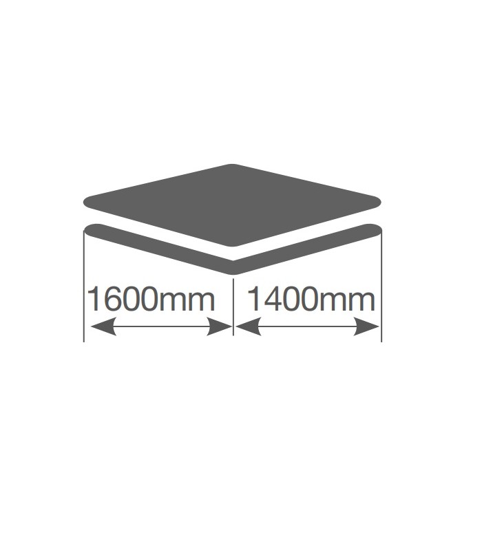 Calentador de cama eléctrico doble 160x140cm 2x60W Blanco