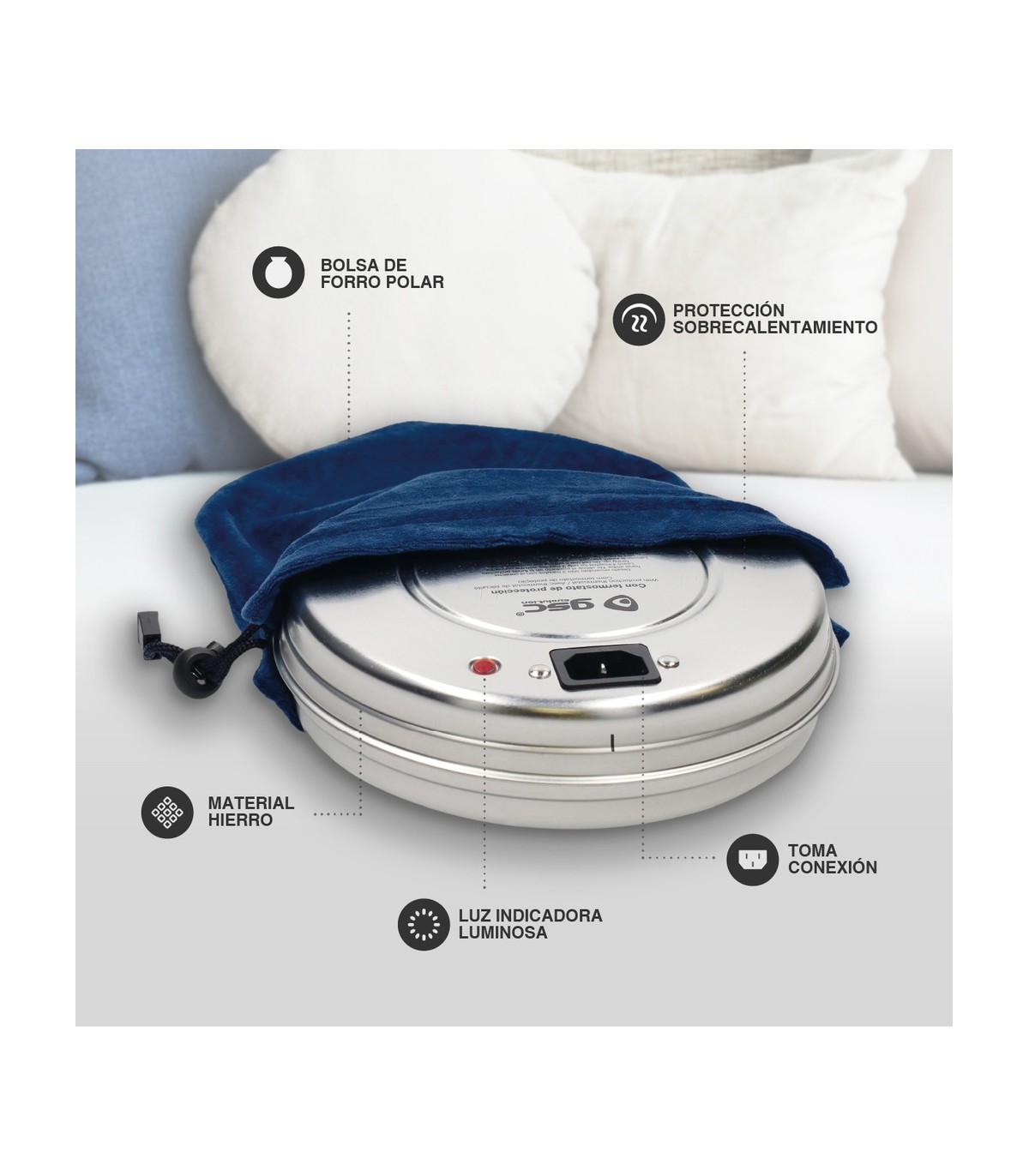 Calentador eléctrico portátil Solepur Máx. 550W