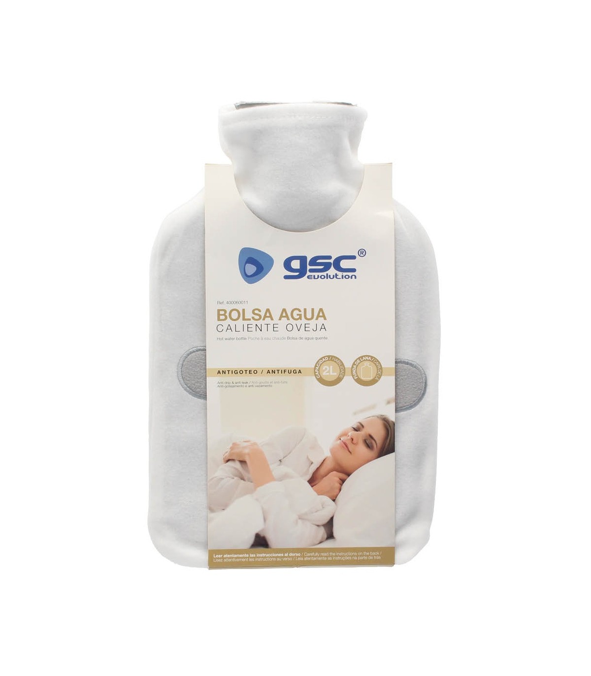 Bolsa de agua caliente 2L Oveja Blanca